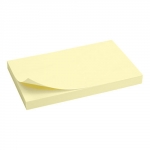 Блок бумаги Axent с липким слоем  75x125мм, 100л, желтый