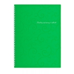 Тетрадь на пруж.А4 Barocco 80л, клетка, пласт.обл., салатовая